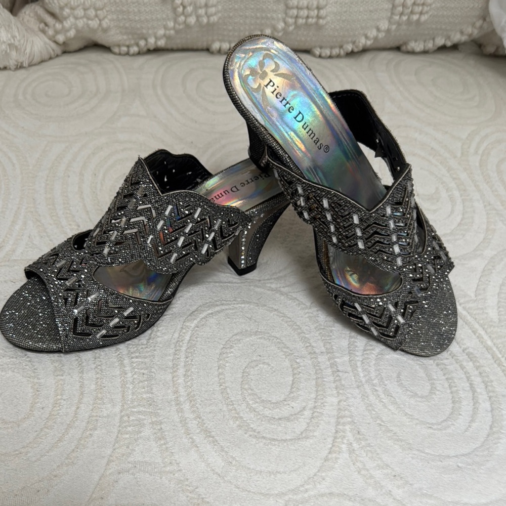 Pierre Dumas Women's Glitter Heels - Black